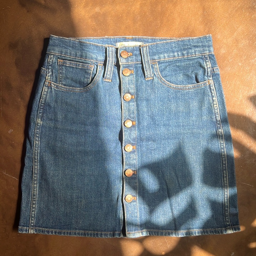 Madewell Buttondown Denim Skirt